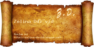 Zelina Dávid névjegykártya